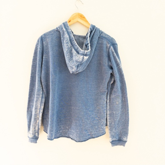 Billabong Blue Burnout Beach Hoodie Sweatshirt Size Large - Picture 8 of 8